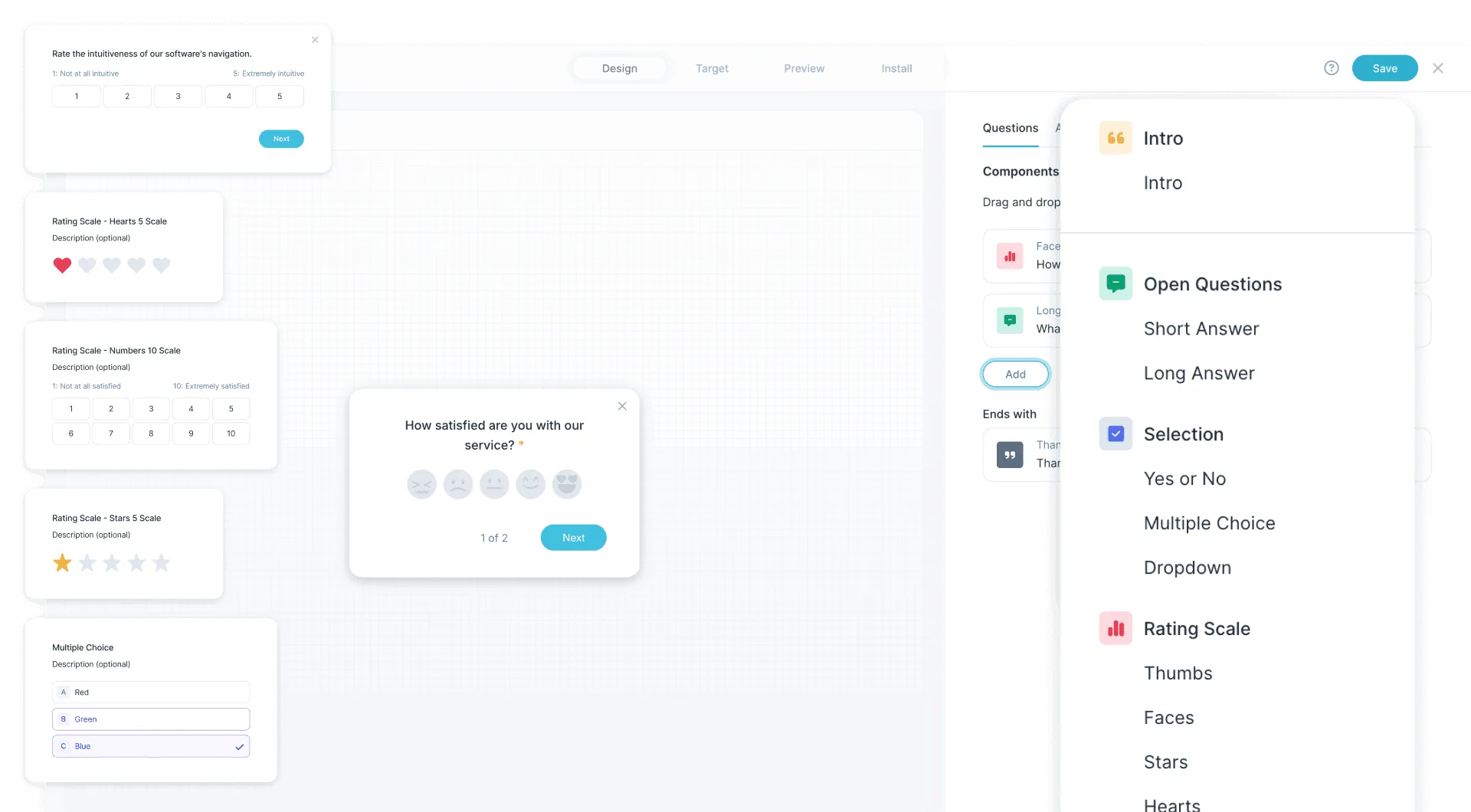 Userback user survey customization