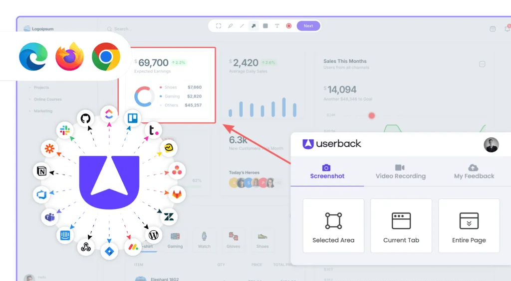 Userback video recording no code solution